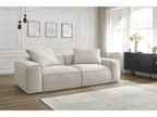Canapé droit fixe ultra moelleux 3 places BOHEME tissu chiné