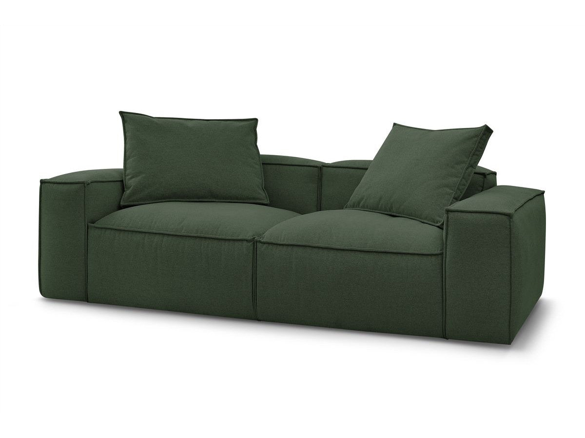 Canapé droit fixe ultra moelleux 3 places BOHEME tissu chiné