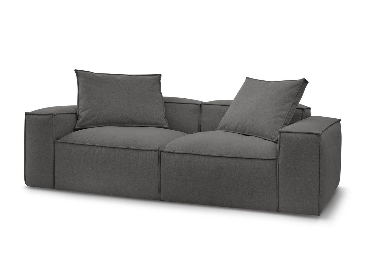Canapé droit fixe ultra moelleux 3 places BOHEME tissu chiné