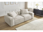 Canapé droit fixe ultra moelleux 3 places BOHEME tissu chiné
