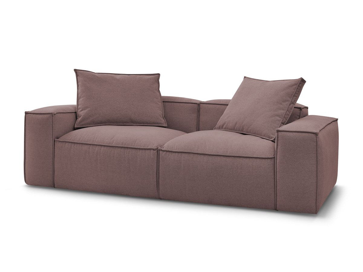 Canapé droit fixe ultra moelleux 3 places BOHEME tissu chiné