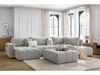 Canapé panoramique convertible coffre ARSENE avec pouf