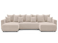 Canapé panoramique convertible coffre ENVY tissu bouclette