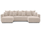Canapé panoramique convertible coffre ENVY tissu bouclette