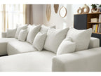 Canapé panoramique convertible coffre ENVY tissu bouclette