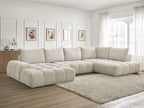 Canapé panoramique convertible coffre EVEREST tissu texturé