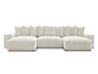 Canapé panoramique convertible coffre VOLTAIRE tissu chiné
