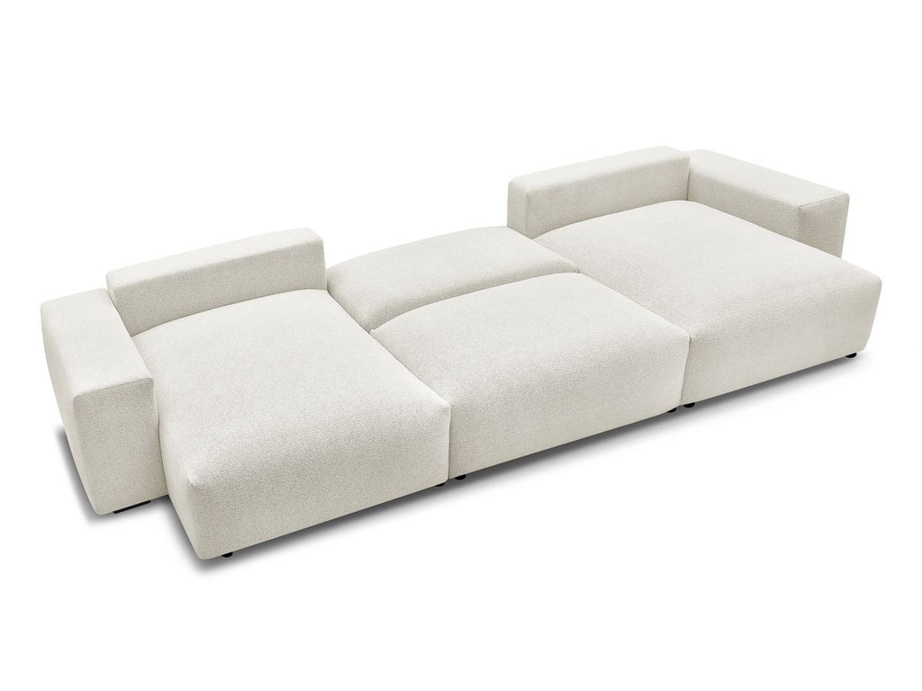 Canapé panoramique convertible coffre VOLTAIRE tissu chiné
