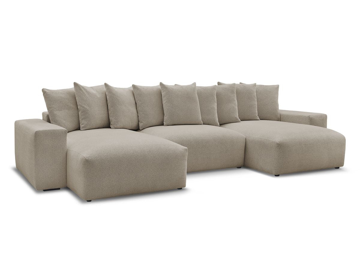 Canapé panoramique convertible coffre VOLTAIRE tissu chiné
