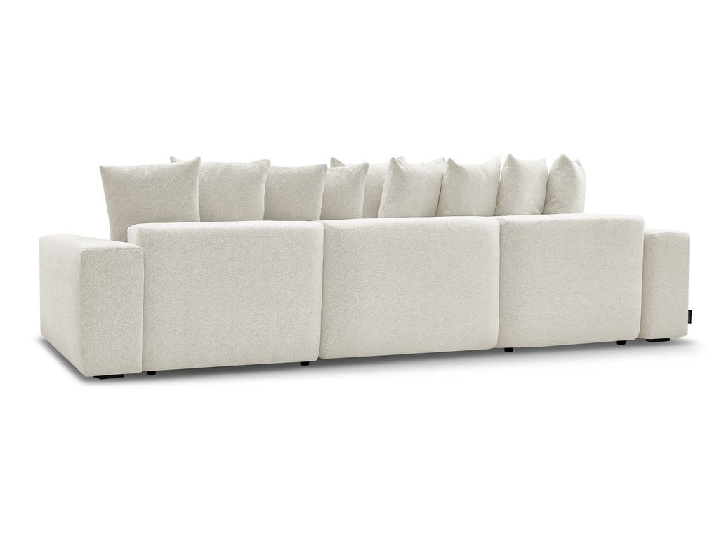Canapé panoramique convertible coffre VOLTAIRE tissu chiné