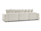 Canapé panoramique convertible coffre VOLTAIRE tissu chiné