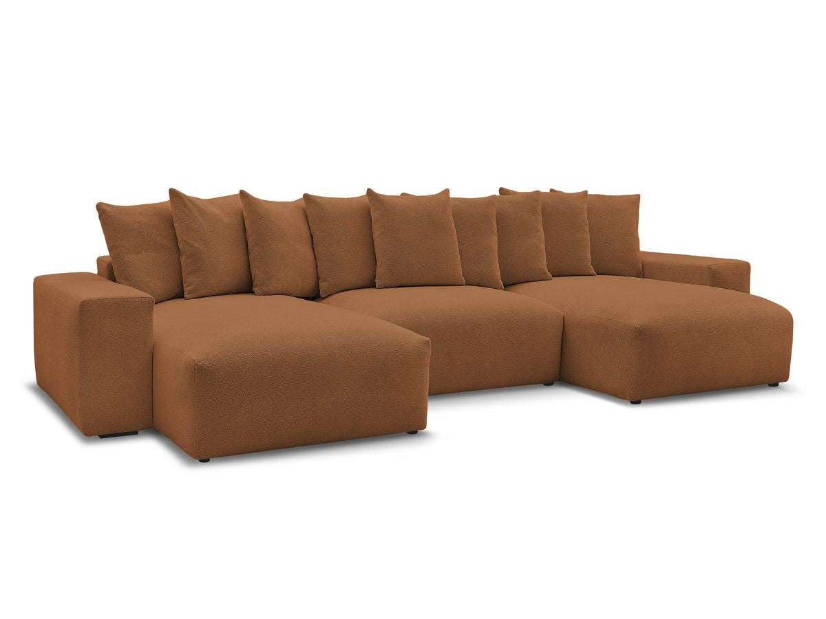 Canapé panoramique convertible coffre VOLTAIRE tissu chiné
