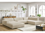 Canapé panoramique fixe compact LAVENA tissu velours