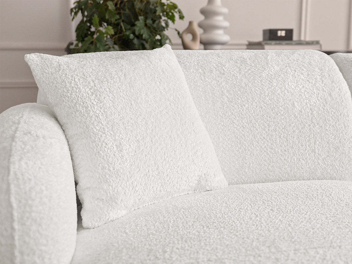 Canapé panoramique fixe modulable ANDA avec 3 chauffeuses, 1 méridienne, 2 angles et 1 pouf