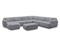 Canapé panoramique fixe modulable ANDA avec 4 chauffeuses, 1 méridienne, 1 angle et 1 pouf