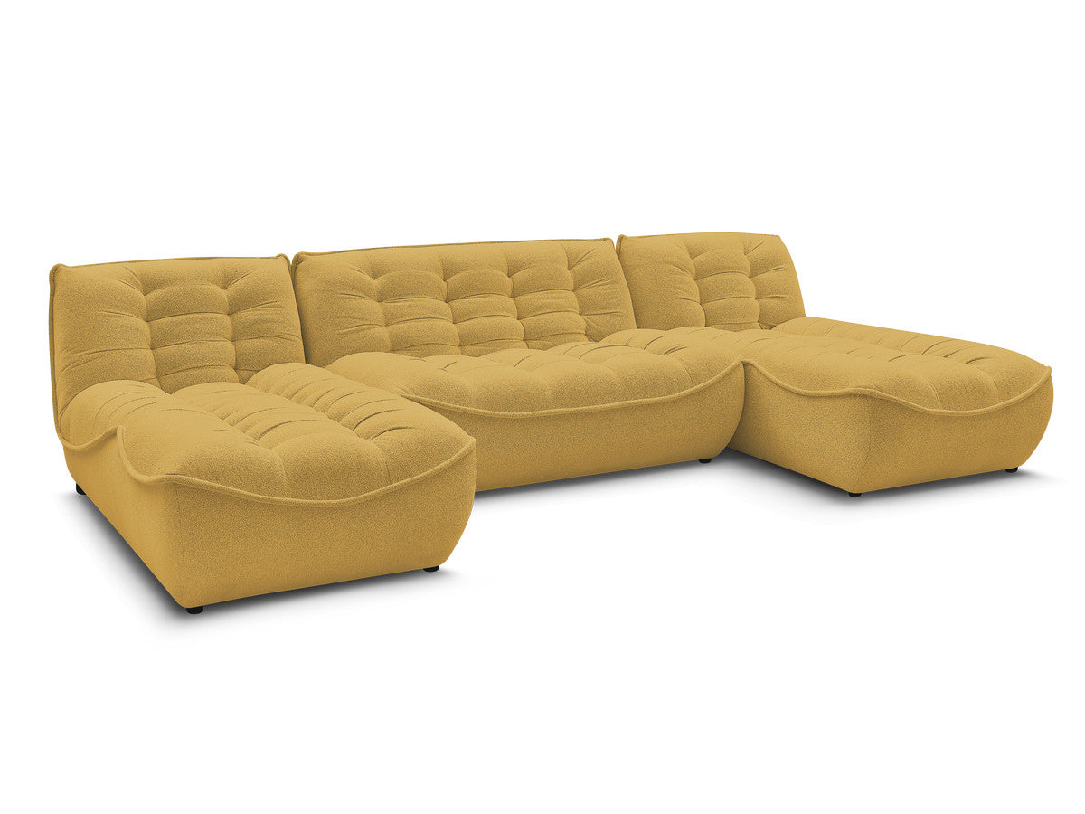 Canapé panoramique fixe modulable SERENA tissu chiné