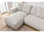 Canapé panoramique fixe modulable VOLTAIRE avec 1 méridienne, 1 angle, 2 chauffeuses et 1 pouf