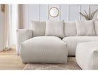 Canapé panoramique fixe modulable VOLTAIRE avec 1 méridienne, 1 angle, 2 chauffeuses et 1 pouf