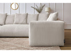 Canapé panoramique fixe modulable VOLTAIRE avec 1 méridienne, 1 angle, 2 chauffeuses et 1 pouf