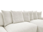 Canapé panoramique fixe VOLTAIRE tissu chiné