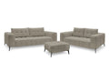 Ensemble canapé droit fixe 3 + 2 places ANIS tissu bouclette avec pouf