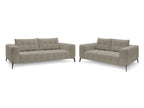 Ensemble canapé droit fixe 3 + 2 places ANIS tissu bouclette