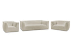 Ensemble canapé droit fixe 3 + 2 places + fauteuil GIORGIA tissu bouclette