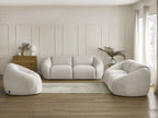 Ensemble canapé droit fixe 3 + 2 places + fauteuil TINA velours côtelé