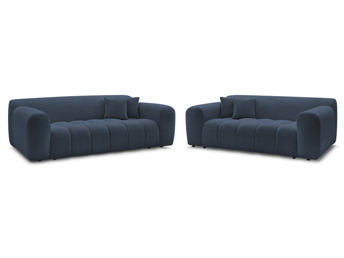 Ensemble canapé droit fixe 3 + 2 places MELISSE tissu chiné