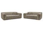 Ensemble canapé droit fixe 3 + 2 places MELISSE tissu chiné